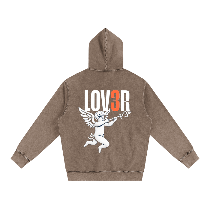 Vintage "LOV3R" Snow Washed Hoodie